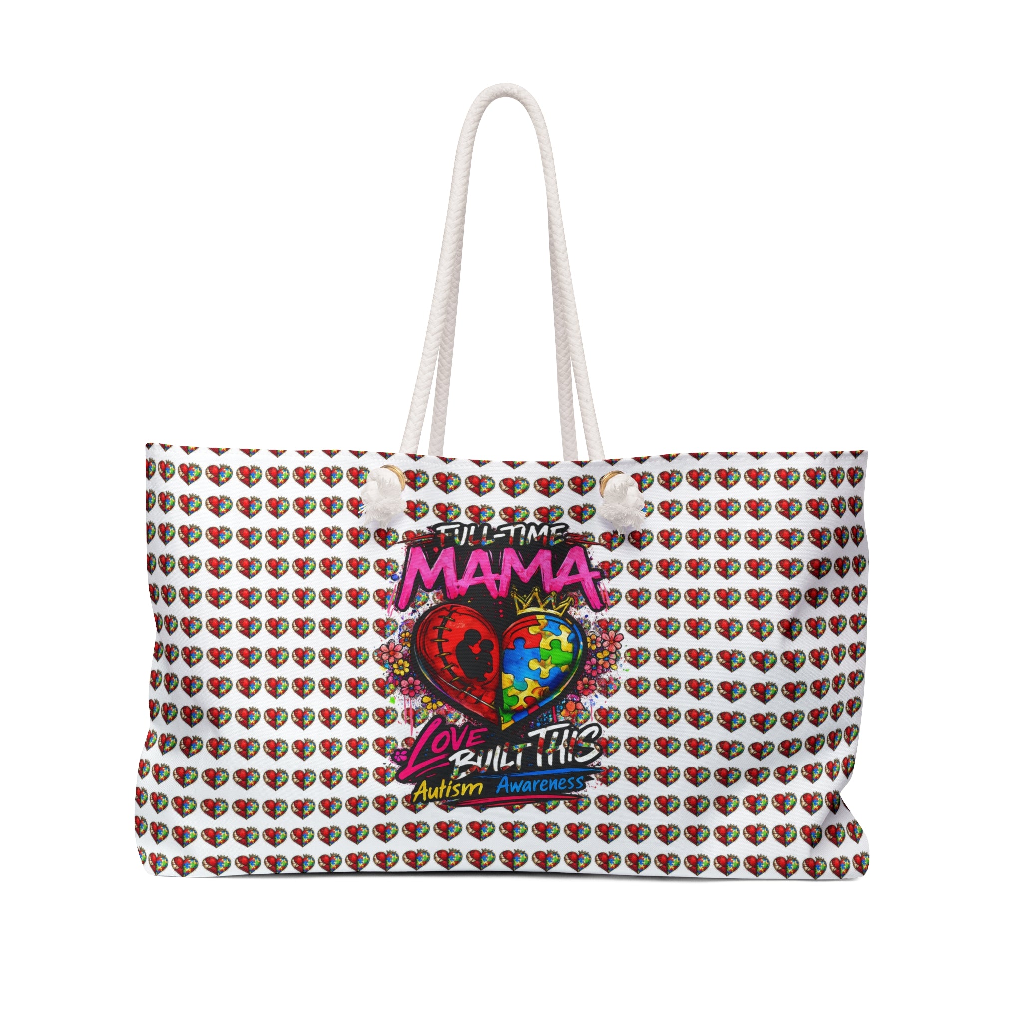 Autism Awareness Mama Weekender Bag — Love Comes in Colors Travel Tote
