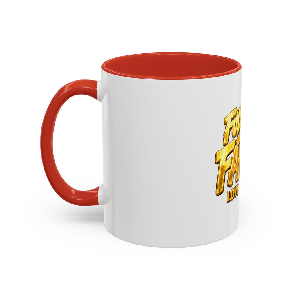 Full-Time Father Coffee Mug — "Full-Time Father Love Built This" Accent Mug (11/15oz)