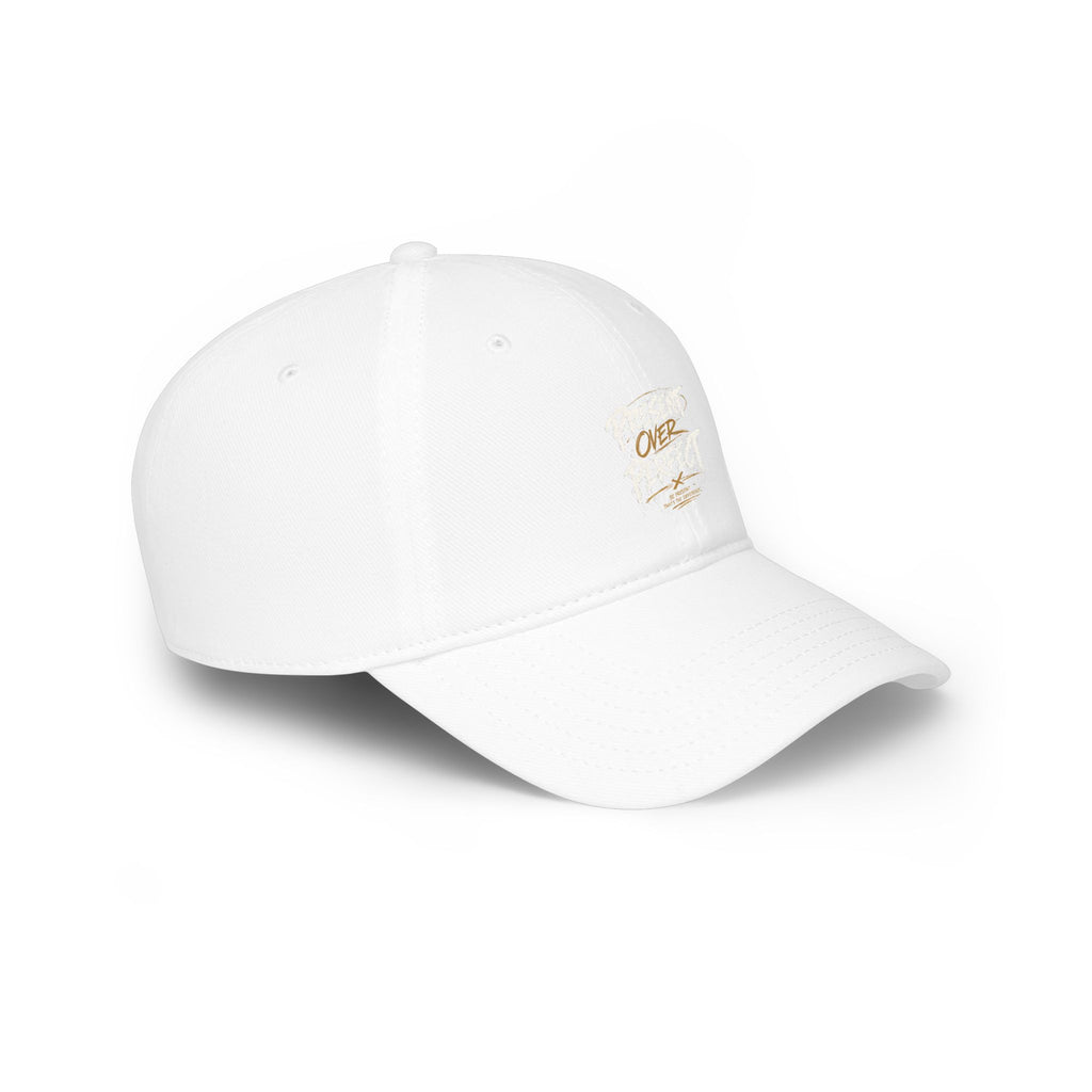 Present Perfect Embroidered Baseball Cap — Red Low Profile Cap