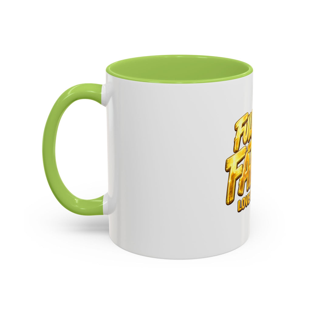Full-Time Father Coffee Mug — "Full-Time Father Love Built This" Accent Mug (11/15oz)