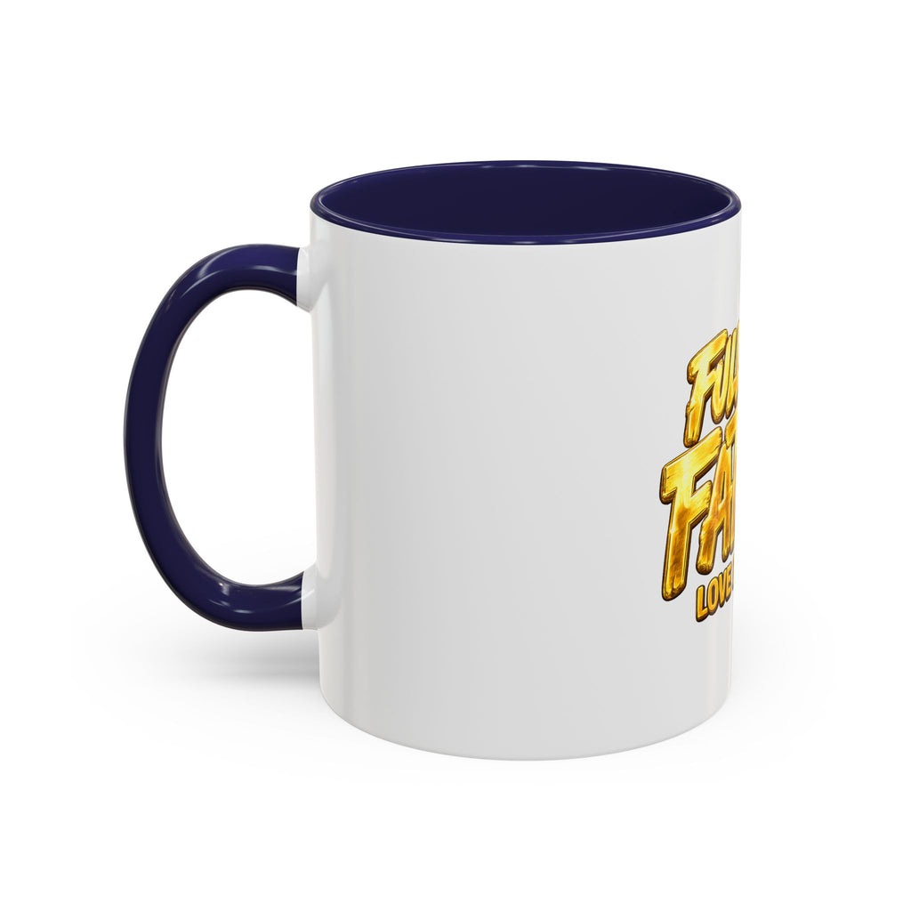 Full-Time Father Coffee Mug — "Full-Time Father Love Built This" Accent Mug (11/15oz)