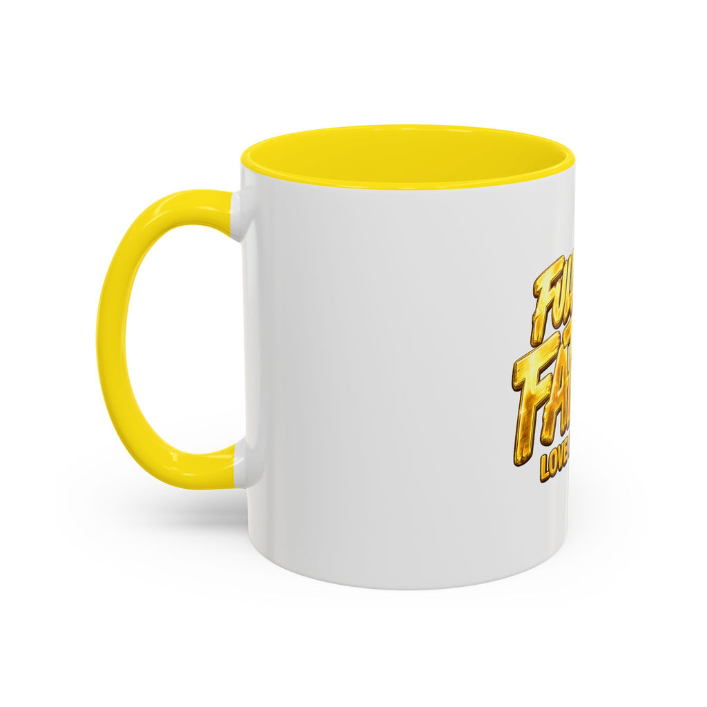 Full-Time Father Coffee Mug — "Full-Time Father Love Built This" Accent Mug (11/15oz)