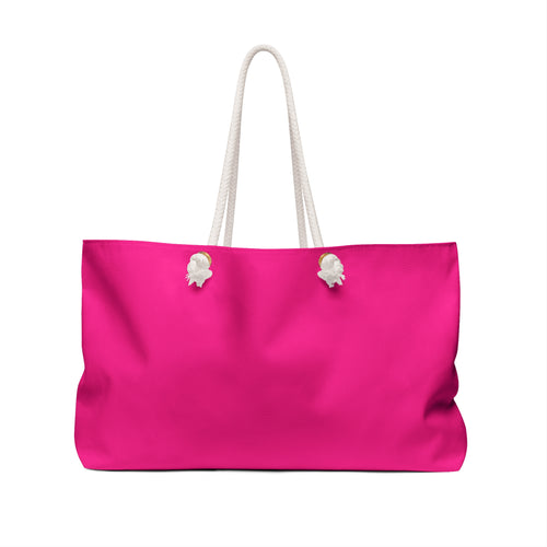 Autism Awareness Heart Weekender Bag – Puzzle Crown Pink Travel Tote
